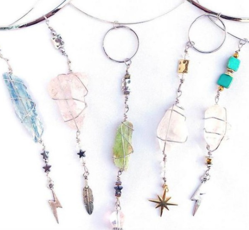 crystal/energy stone necklaces from Urban Air Market in Los Feliz