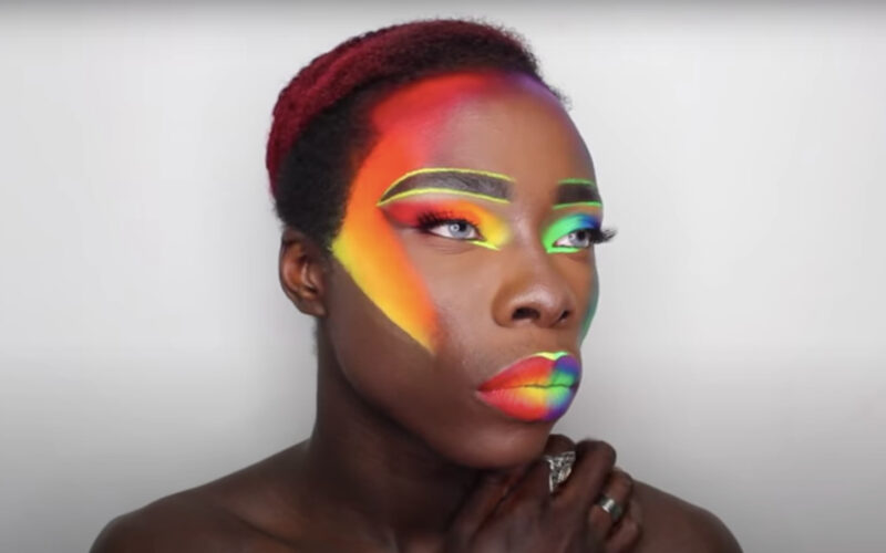YouTube user Way of Yaw's Pride makeup tutorial